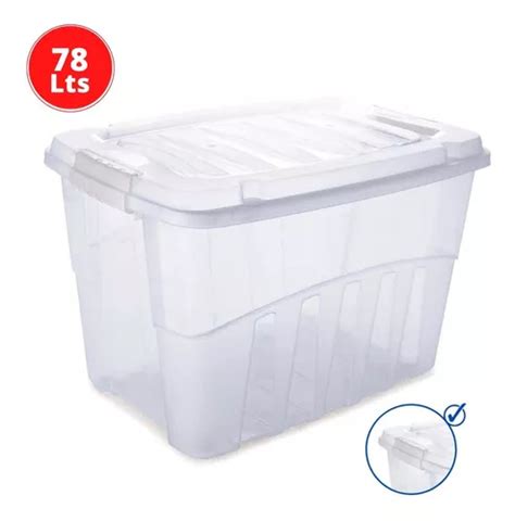 Caja Organizadora Grande Y Alta Transparente Bau Box De Litros