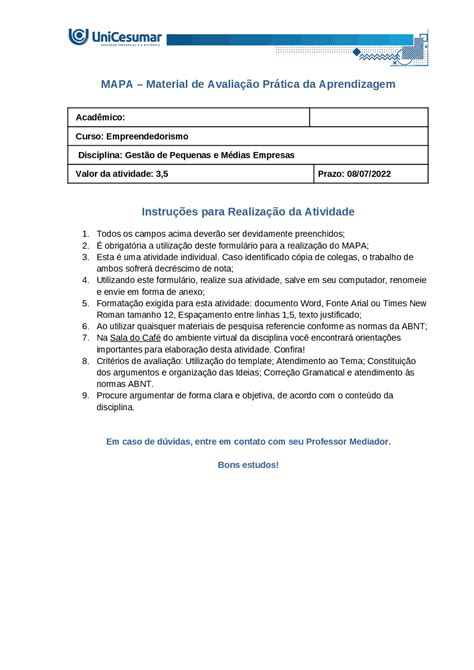 Tipos de empreendimentos para o mundo de outras aréas | Exercícios Gestão de Marca - Docsity