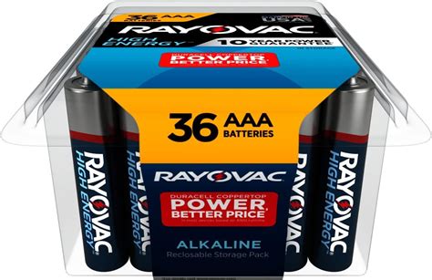 Amazon Rayovac AAA Batteries Alkaline Triple A Batteries 36