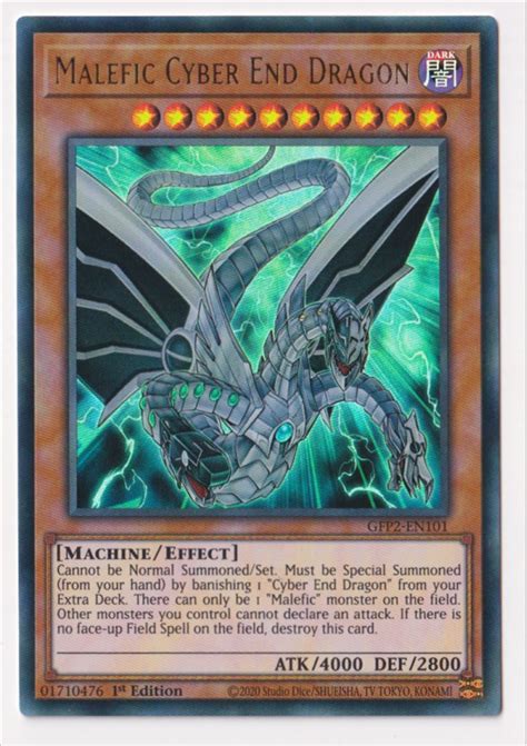 Malefic Cyber End Dragon Ultra Rare Gfp2 En101 Yu Gi Oh Single Card