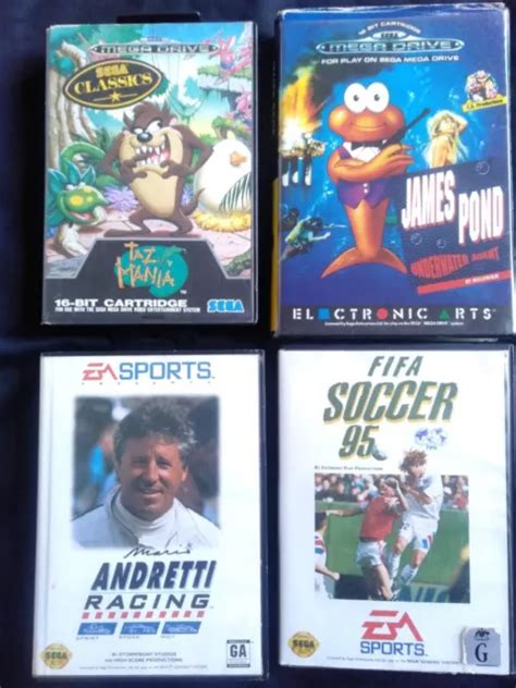 4 Vintage Sega Mega Drive Games All Working All Shown Eur 2127