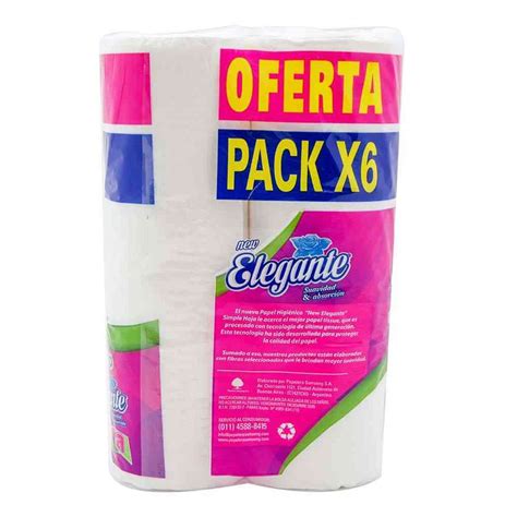 Papel Higienico Elegante Simple Hoja Aloe Vera 6x30m Disco