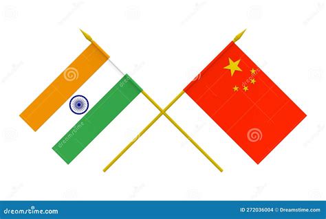 Flags, China and India stock illustration. Illustration of banner ...