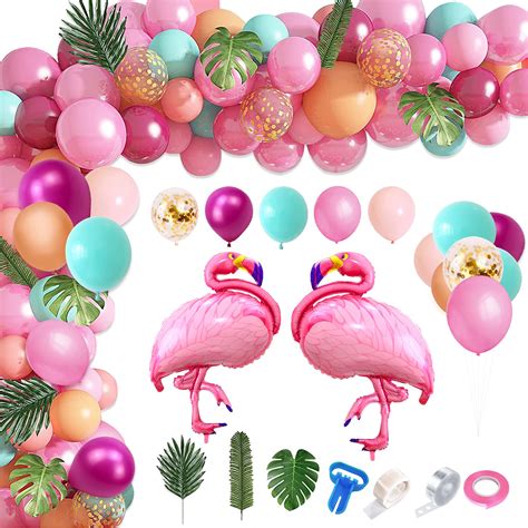 Buy 100 Pcs Tropical Balloon Arch Kit Hawaiian Balloon Arch Garland