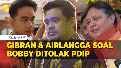 Gibran Dan Airlangga Berikan Tanggapan Terkait Pdip Yang Menolak Bobby