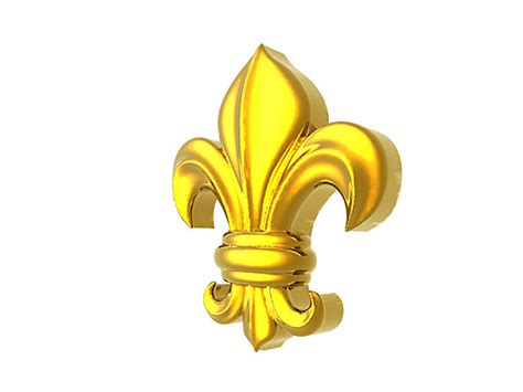 Golden French Lily As A Symbol Symbol Symbol Signs Metal Png