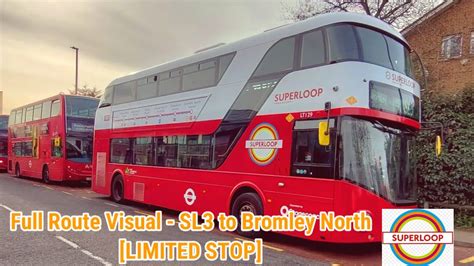 Full Route Visual London Bus Route SL3 Thamesmead TC To Bromley