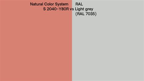 Natural Color System S Y R Vs Ral Light Grey Ral Side By