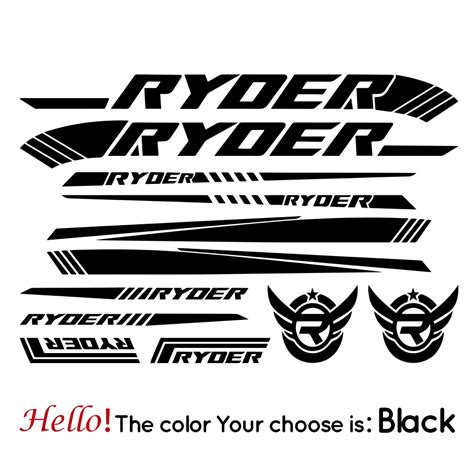 Ryder Bike Decals Diy Frame Stickers Bicycle Stickers Decal Sticker