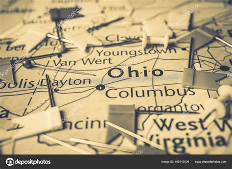 Ohio State Usa Map — Stock Photo © aallm #466945006