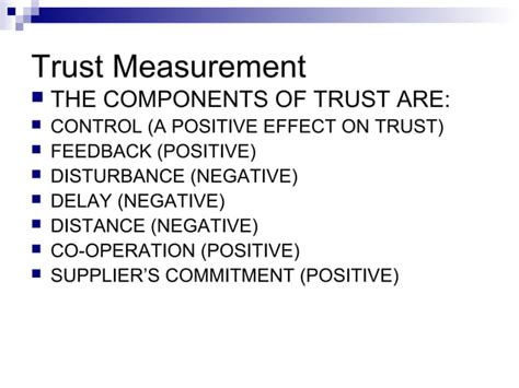 Trust Measurement