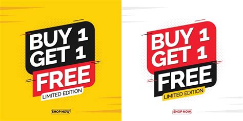 Buy 1 Get 1 Free Sale Banners Template 3070409 Vector Art At Vecteezy