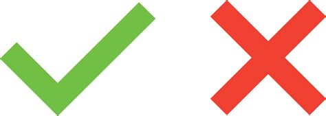 Check Mark Wrong Icon Royalty Free Vector Image