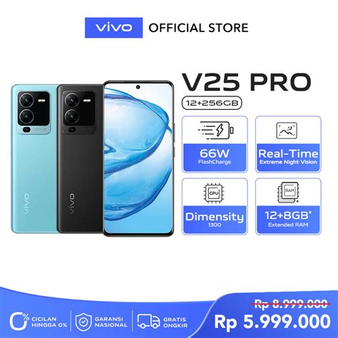 Jual New Arrival Vivo V25 Pro 12256 Real Time Extreme Night