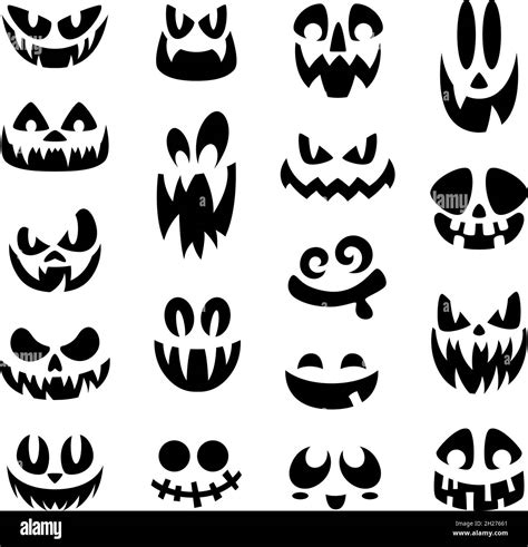 Scary Halloween Masks Stock Vector Images Alamy