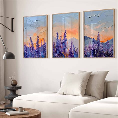 Trendy Gallery Wand Kunst 3er Set Lavendel Wand Kunst Trendy Poster