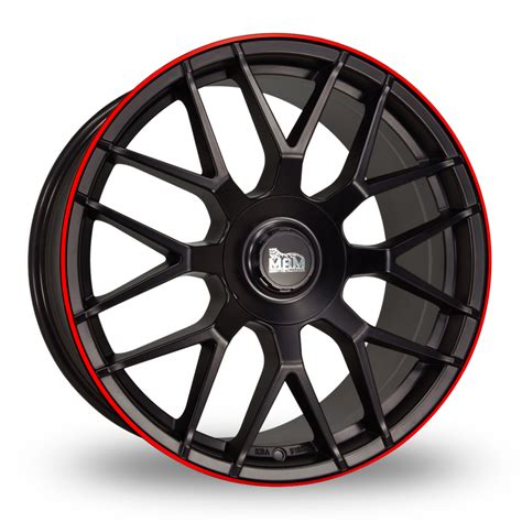 Mam Gt Matt Black Lip Red Alloy Wheels Wheelbase