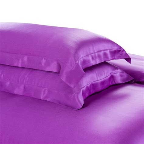 19mm Heavy Weight Seamless Silk Sheets Fitted Flat 4pcs Bedding Set