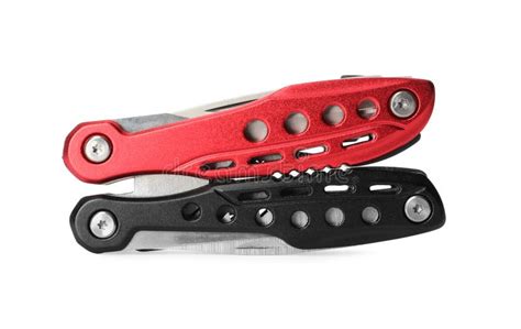 Compact Portable Colorful Multitool On White Stock Photo Image Of