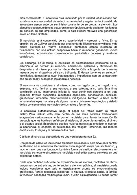 Narcisismo En La Sala De Juntas 1 Pdf