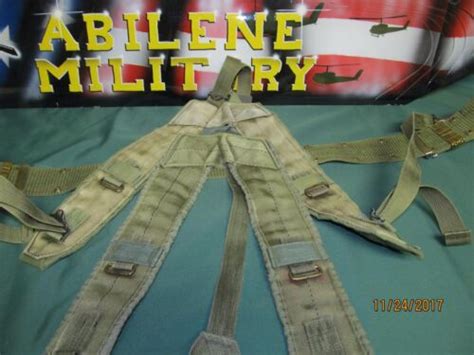 Us Military Lot Lbe Pistol Belt Lg Suspenders 2ammo Pouch Canteen First