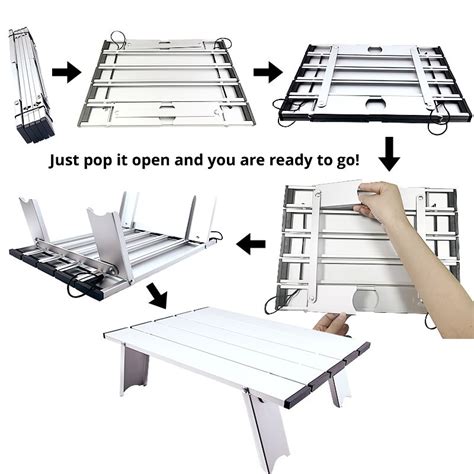 Ultralight Vouwen Strand Tafel Aluminium Draagbare Grandado