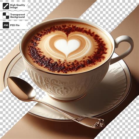 Copo De Cappuccino Em Psd Em Fundo Transparente Psd Premium