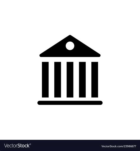 Government pantheon building icon signs Royalty Free Vector