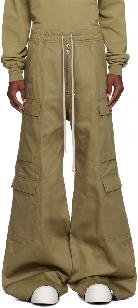 Rick Owens DRKSHDW Khaki Double Jumbo Belas Cargo Pants SSENSE