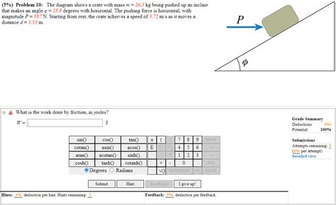 Solved 5 Problem 10 The Diagram Shows A Crate With Mass Chegg