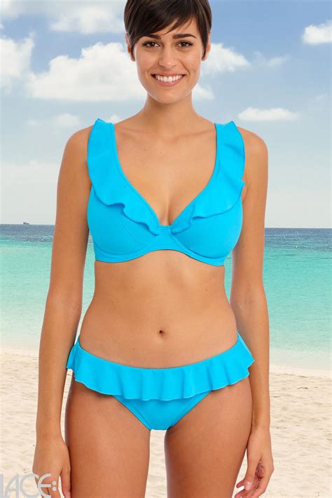 Freya Swim Jewel Cove Bikini BH Tiefes Dekolleté G K Cup PLAIN TURQUIOSE Lace de