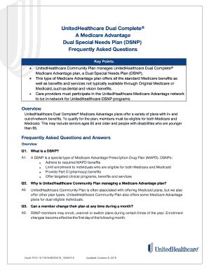 Fillable Online Dual Special Needs Plan Dsnp Fax Email Print Pdffiller