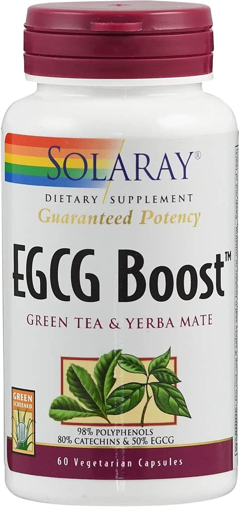 Amazon Solaray Egcg Boost Vegetarian Capsules Mg Count