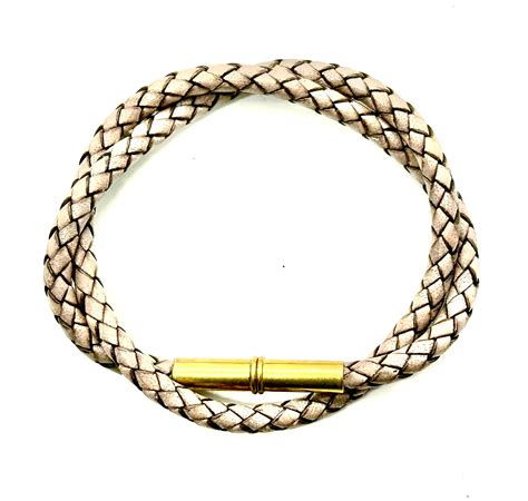 Flint Bolo Bracelet • 22 Brass • Gray Tres Cuervos
