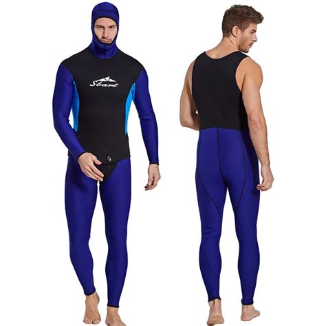 Sbart 3mm Neoprene Men S Long Sleeve One Piece Diving Wetsuit Scuba