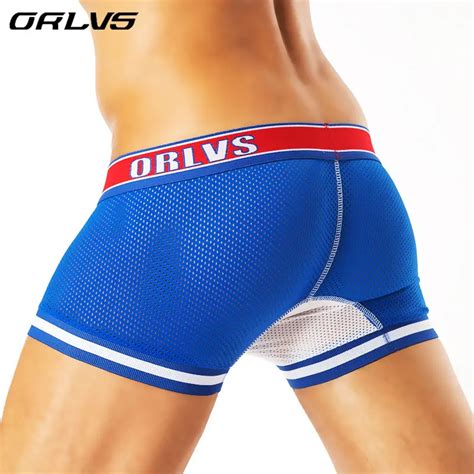 2018 New ORLVS Men Boxer Underwear Men Boxer Sexy Cueca Male Panties