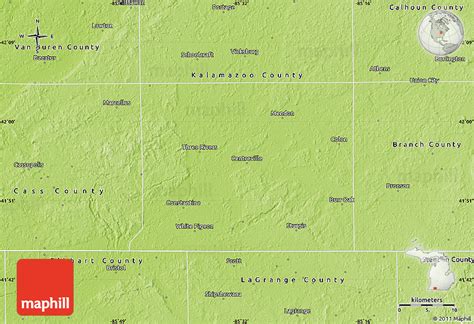 Physical Map Of Saint Joseph County