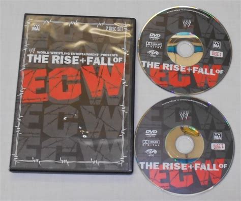 The Rise And Fall Of Ecw Dvd 2 Disc Set Wrestling Sandman Sabu Raven Tazz Dvd Disc Fall