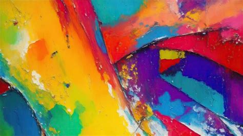 Premium Ai Image Abstract Rough Multicolored Oil Brushstroke Painting
