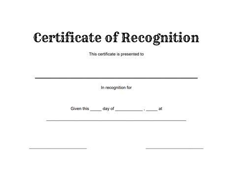 Fillable Form Certificate Of Recognition Edit Sign And Download In Pdf Pdfrun