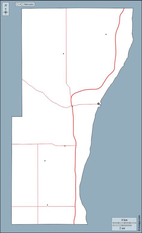 Ozaukee County Kostenlose Karten Kostenlose Stumme Karte Kostenlose