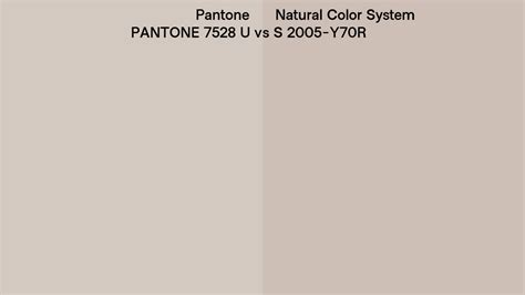 Pantone 7528 U Vs Natural Color System S 2005 Y70r Side By Side Comparison