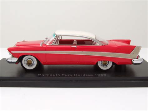 Modellauto Plymouth Fury Hardtop Rot Wei Modellauto Neo