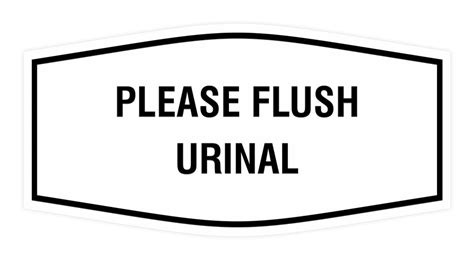 Please Flush Urinal Sign