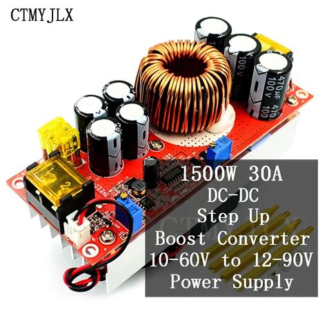 1500w 30a Dc Dc Step Up Boost Converter 10 60v To 12 90v Current Power Supply Module With Fan