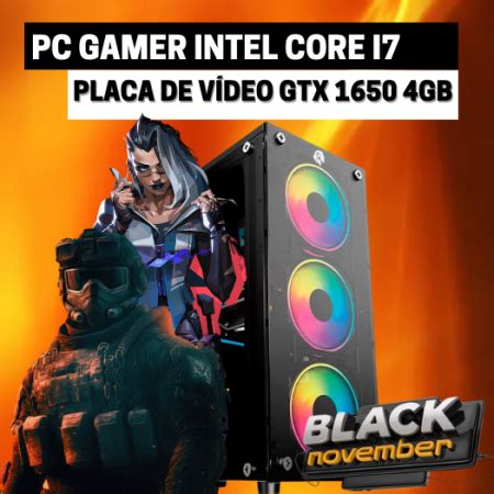 COMPUTADOR PC GAMER PLACA DE VIDEO GTX 1650 4GB PROCESSADOR INTEL