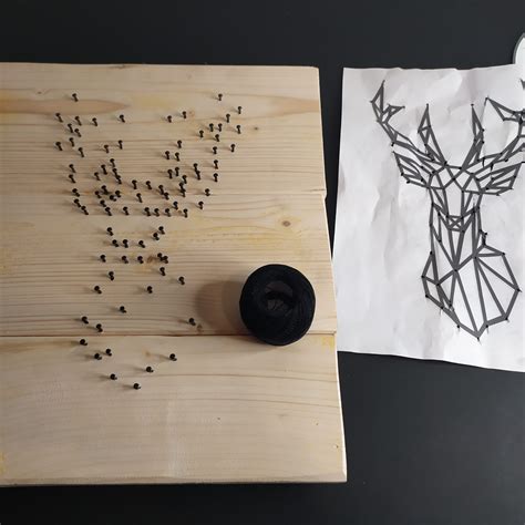 Id E Cadeau Comment R Aliser Un Cerf En String Art Do It Yourself