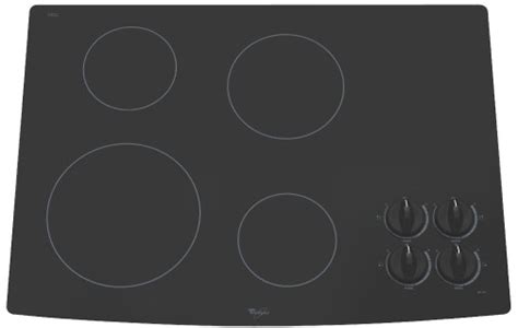 Whirlpool Rcc3024rb 30 Inch Smoothtop Electric Cooktop With Ceramic Glass Cooktop And Push To Turn