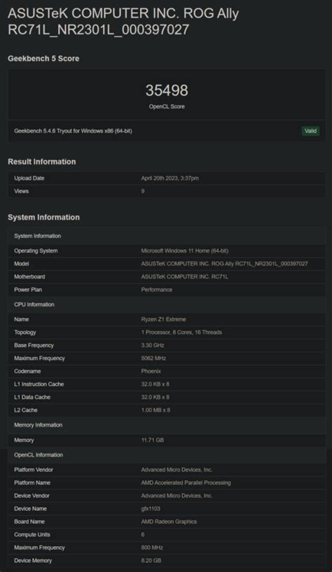 Asus ROG Ally Visits Geekbench Revealing Impressive Performance And