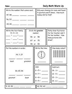 7 Best Images Of Daily Warm Up Worksheets Daily Math Warm Up Daily